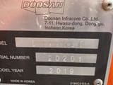 2020 Doosan DX225LC crawler excavator identification plate