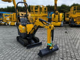 2019 Yanmar SV08-1A(S) mini excavator, front three-quarter view