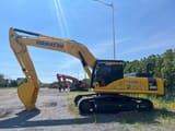 2025 Komatsu PC300 crawler excavator, side profile view