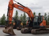 2020 Doosan DX235LCR crawler excavator, front three-quarter view