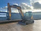 2023 XCMG XE80E mini excavator, side profile view
