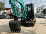 2013 Kobelco SK55SR mini excavator, front three-quarter view