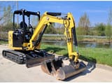 2023 Caterpillar 302.7 crawler excavator, front three-quarter view