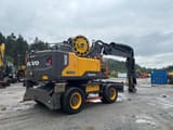 2021 Volvo EW220E TUNNEL wheel excavator, rear three-quarter view