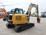 2018 Caterpillar 308E2CR mini excavator, rear three-quarter view