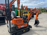 2023 Hitachi ZX10U-6 mini excavator, rear three-quarter view