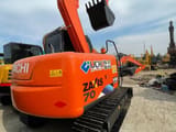 2025 Hitachi Zaxis 70 mini excavator rear three-quarter view