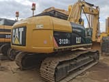 Caterpillar 312D2 crawler excavator, rear three-quarter view