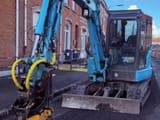 2020 Kobelco SK45 mini excavator, front three-quarter view
