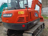 2022 Doosan DH60-7 mini excavator, rear three-quarter view