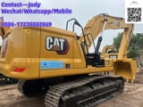 2023 Caterpillar 330GC crawler excavator, rear three-quarter view