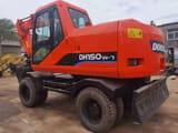 2015 Doosan DH150W-7 wheel excavator, rear three-quarter view