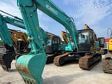 Kobelco SK210-8 crawler excavator, front three-quarter view