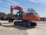 2023 Hitachi ZX350 crawler excavator, rear three-quarter view