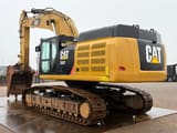 2019 Caterpillar 352F crawler excavator, rear three-quarter view