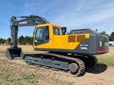 2025 Hyundai R340L SMART crawler excavator, rear three-quarter view