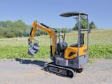 2025 APS KME10 mini excavator, rear three-quarter view