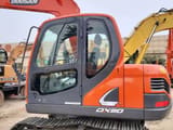 2024 Doosan DX80 mini excavator side view