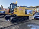 2017 Caterpillar 326D crawler excavator, rear three-quarter view