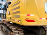 2021 Caterpillar 349 crawler excavator rear three-quarter view