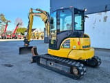 2020 Komatsu PC58MR-5E0 crawler excavator, rear three-quarter view
