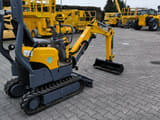 2019 Yanmar SV08– 1A(S) mini excavator, rear three-quarter view