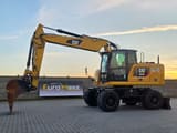 2019 Caterpillar M318F wheel excavator, side profile view