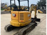 2021 Caterpillar 302.7DCR crawler excavator, rear three-quarter view