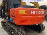 2024 Hitachi Zaxis 120 mini excavator, rear three-quarter view