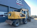 2017 Caterpillar M314F wheel excavator, rear three-quarter view