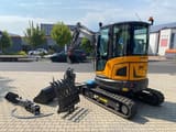 2026 Berger Kraus BK4000KJS mini excavator, side view with attachments