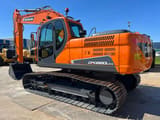 2026 Develon DX220 LCA crawler excavator, rear three-quarter view