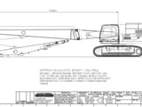 2016 Hyundai R520LC-9A crawler excavator technical drawing