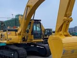 Komatsu PC300 crawler excavator, side profile view