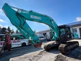 2017 Kobelco SK350 NLC-10 crawler excavator, side view