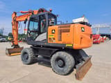 2016 Hitachi Zaxis 170W wheel excavator, rear three-quarter view
