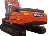 2013 Doosan DX300LC crawler excavator, rear three-quarter view