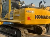 2014 Komatsu PC220 crawler excavator, rear three-quarter view