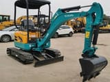 2024 Kubota U17 mini excavator, three-quarter view