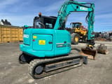 2018 Kobelco SK75SR mini excavator, rear three-quarter view