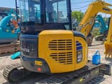 2024 Komatsu PC40 MR mini excavator, rear three-quarter view