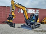 XCMG XE80E crawler excavator, front three-quarter view