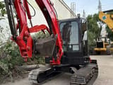 2015 Yanmar VIO55-5B mini excavator, front three-quarter view