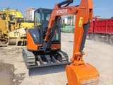 2019 Hitachi ZX35-5A mini excavator, front three-quarter view