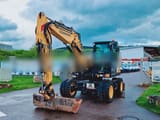 2020 Yanmar B95W wheel excavator, front three-quarter view