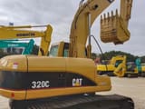 2018 Caterpillar 320C crawler excavator, rear three-quarter view