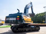 2026 Hyundai HX375L crawler excavator rear three-quarter view