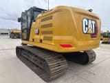 2022 Caterpillar 323 crawler excavator, rear three-quarter view