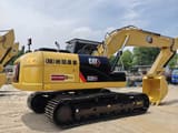 Caterpillar 320D2 crawler excavator, rear three-quarter view