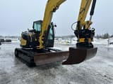 2017 Yanmar SV100-2A mini excavator, side view
